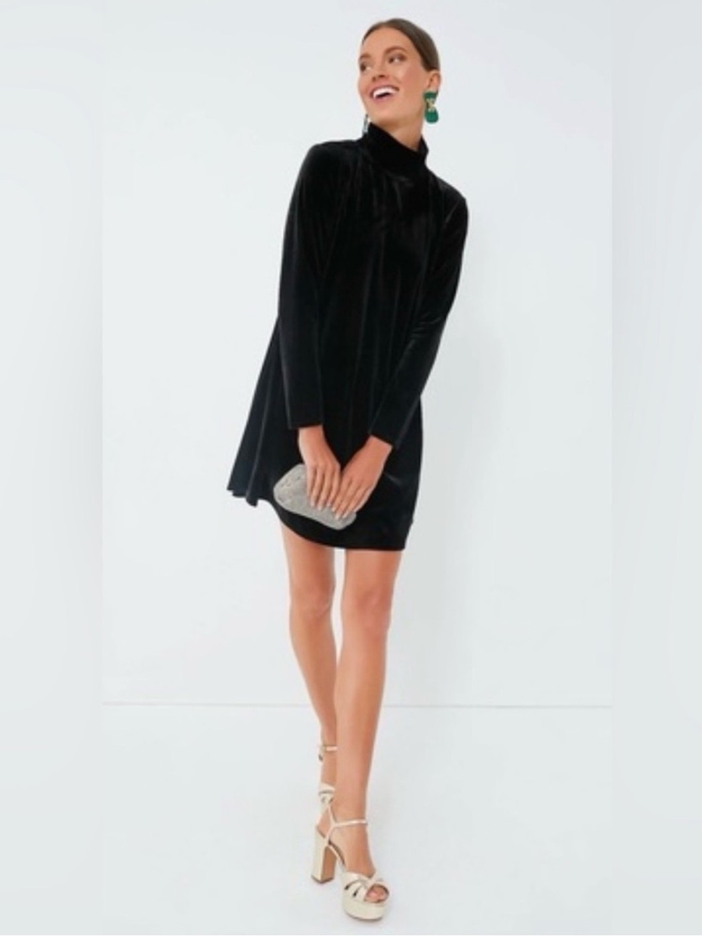 Tuckernuck Pomander Place Black Velvet Mottershead Dress 10 12 L